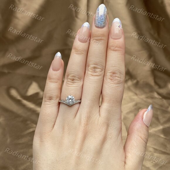 NEW Certified 1ct. t.w. Moissanite Crown Ring - Picture 7 of 8